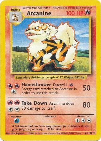 Arcanine (23/102) [Base Set Unlimited] | Mega City Incorporated