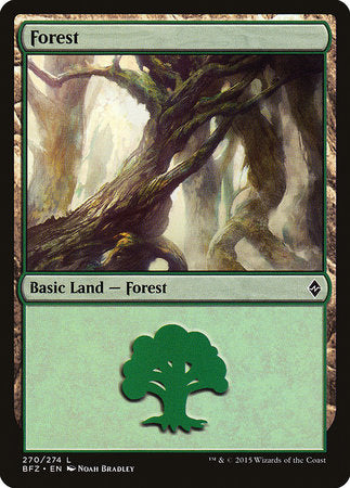 Forest (270) [Battle for Zendikar] | Mega City Incorporated