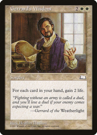 Gerrard's Wisdom [Weatherlight] | Mega City Incorporated