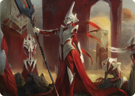 Porcelain Zealot Art Card [Phyrexia: All Will Be One Art Series] | Mega City Incorporated