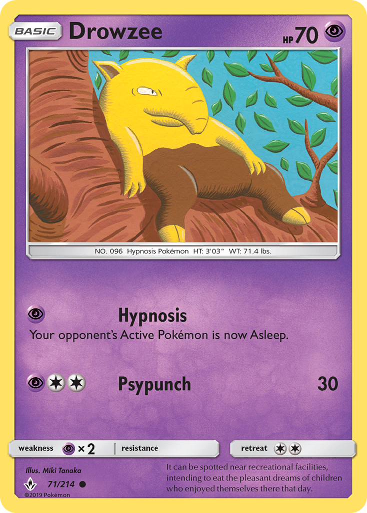 Drowzee (71/214) [Sun & Moon: Unbroken Bonds] | Mega City Incorporated