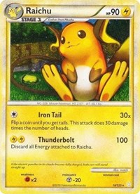 Raichu (10/123) (Cracked Ice Holo) [HeartGold & SoulSilver: Base Set] | Mega City Incorporated