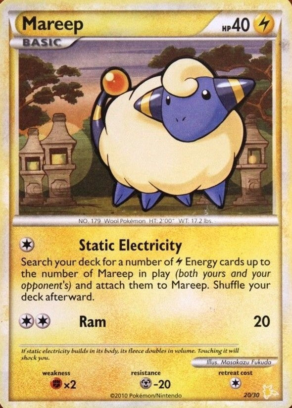 Mareep (20/30) [HeartGold & SoulSilver: Trainer Kit - Raichu] | Mega City Incorporated