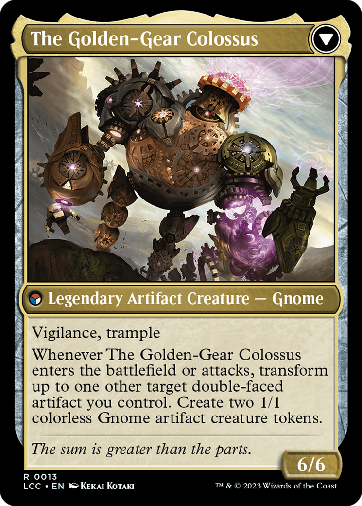 Tetzin, Gnome Champion // The Golden-Gear Colossus [The Lost Caverns of Ixalan Commander] | Mega City Incorporated