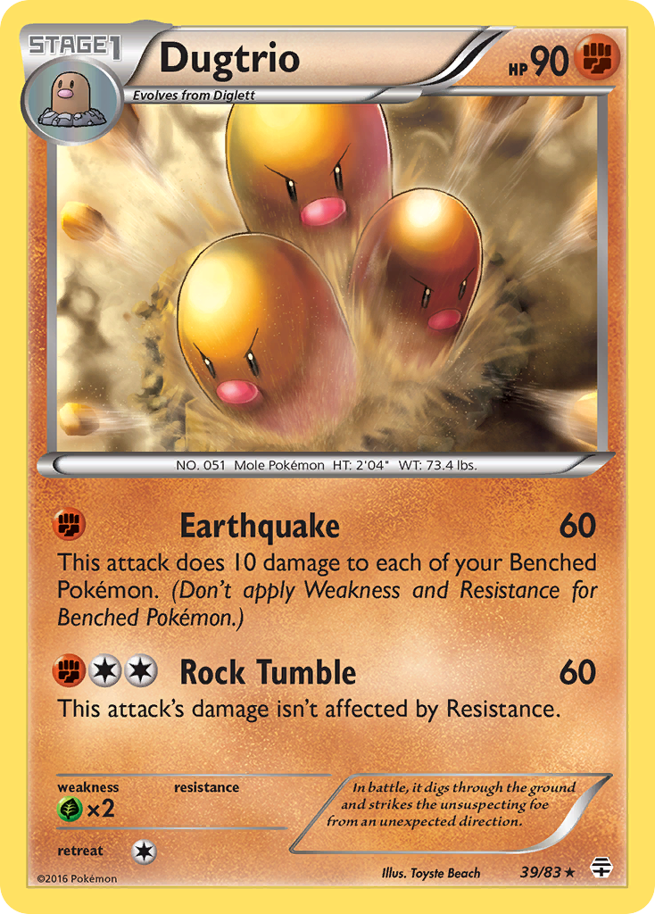 Dugtrio (39/83) [XY: Generations] | Mega City Incorporated