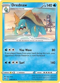 Drednaw (039/185) (Cracked Ice Holo) (Theme Deck Exclusive) [Sword & Shield: Vivid Voltage] | Mega City Incorporated