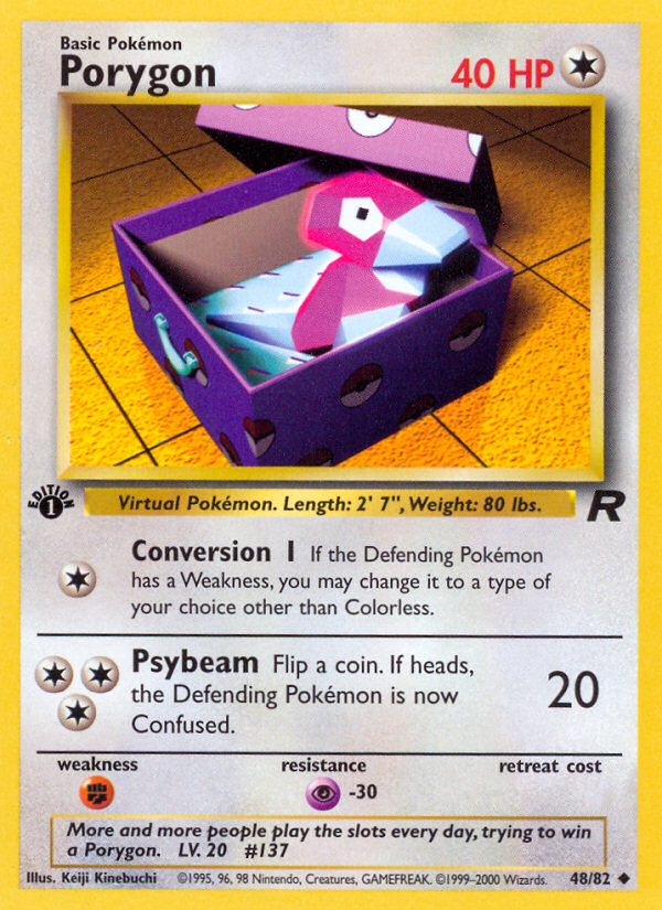 Porygon (48/82) [Team Rocket 1st Edition] | Mega City Incorporated