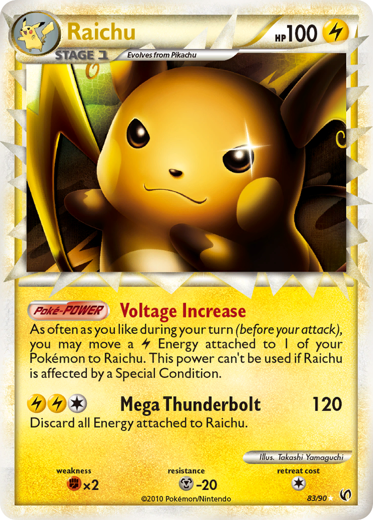 Raichu (83/90) [HeartGold & SoulSilver: Undaunted] | Mega City Incorporated