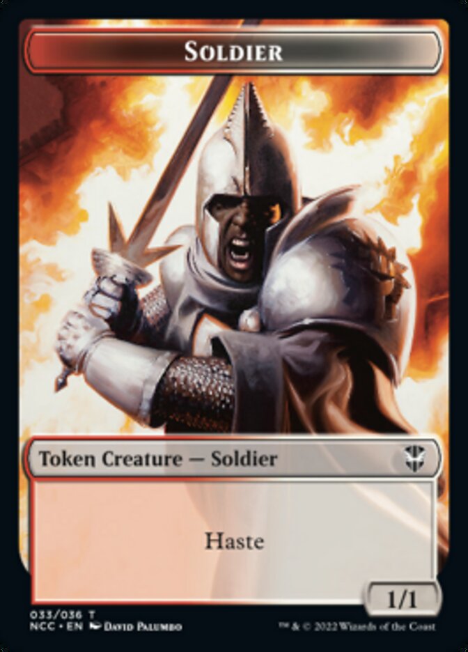 Soldier (33) // Devil Double-sided Token [Streets of New Capenna Commander Tokens] | Mega City Incorporated