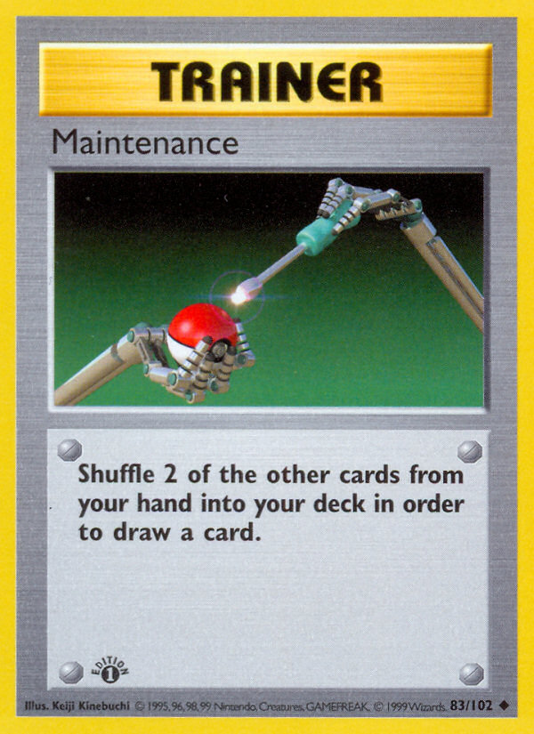 Maintenance (83/102) (Shadowless) [Base Set 1st Edition] | Mega City Incorporated