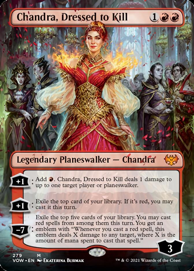 Chandra, Dressed to Kill (Borderless) [Innistrad: Crimson Vow] | Mega City Incorporated