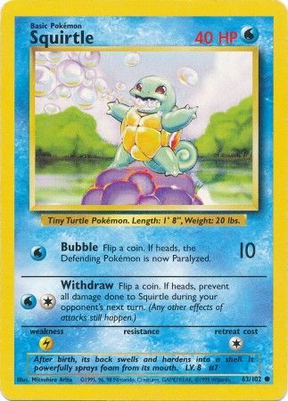 Squirtle (63/102) [Base Set Unlimited] | Mega City Incorporated