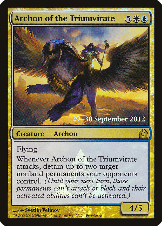 Archon of the Triumvirate [Return to Ravnica Prerelease Promos] | Mega City Incorporated