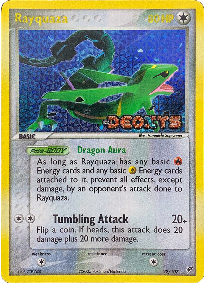 Rayquaza (22/107) (Stamped) [EX: Deoxys] | Mega City Incorporated