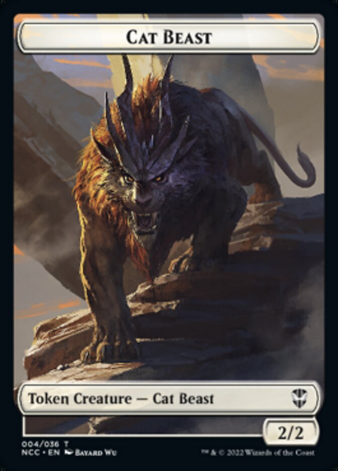 Soldier (09) // Cat Beast Double-sided Token [Streets of New Capenna Commander Tokens] | Mega City Incorporated