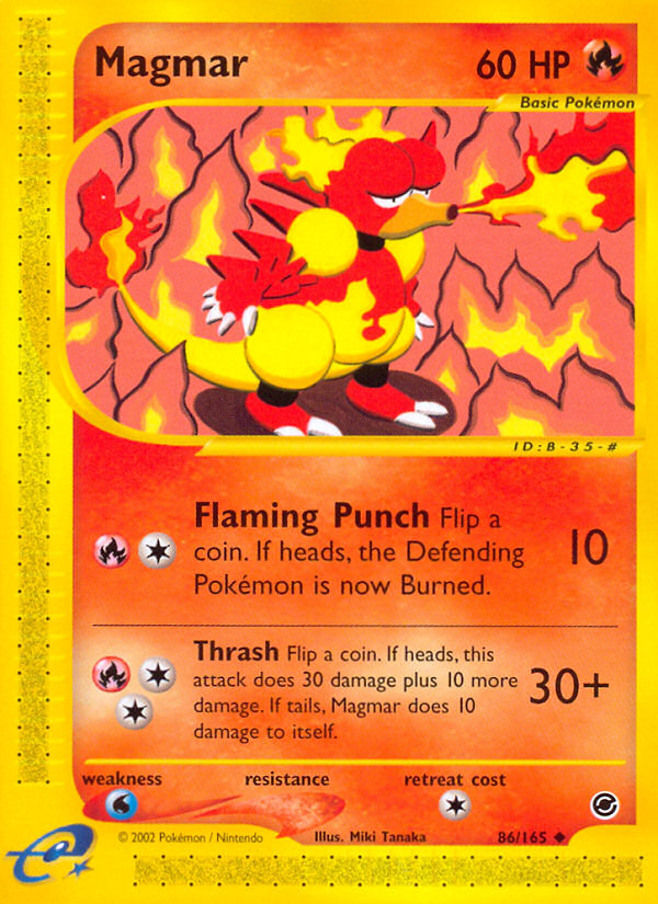 Magmar (86/165) [Expedition: Base Set] | Mega City Incorporated