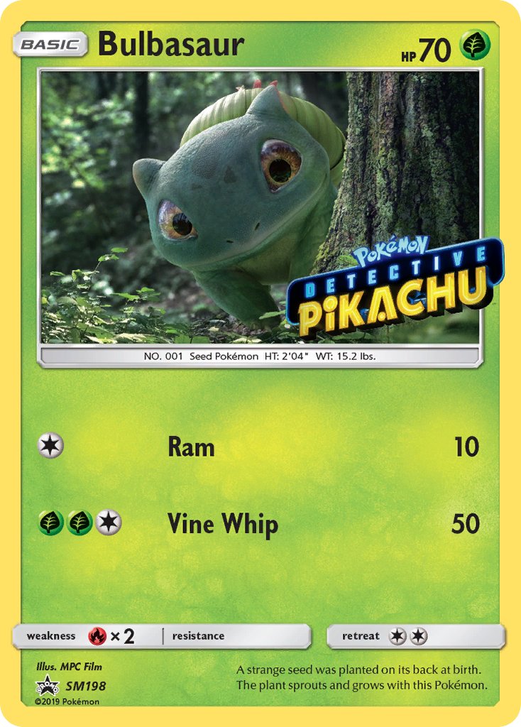 Bulbasaur (SM198) (Detective Pikachu Stamped) [Sun & Moon: Black Star Promos] | Mega City Incorporated