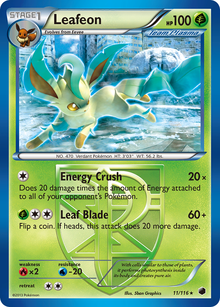 Leafeon (11/116) [Black & White: Plasma Freeze] | Mega City Incorporated