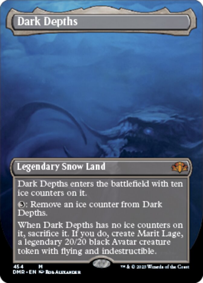 Dark Depths (Borderless Alternate Art) [Dominaria Remastered] | Mega City Incorporated