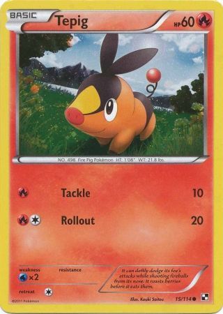 Tepig (15/114) (Cosmos Holo) [Black & White: Base Set] | Mega City Incorporated