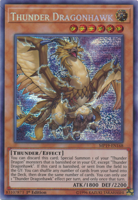 Thunder Dragonhawk [MP19-EN168] Prismatic Secret Rare | Mega City Incorporated