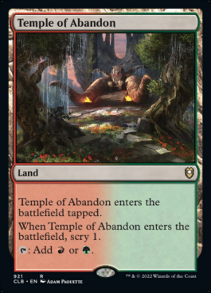 Temple of Abandon [Commander Legends: Battle for Baldur's Gate] | Mega City Incorporated