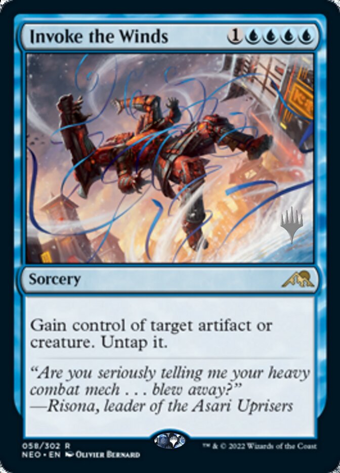 Invoke the Winds (Promo Pack) [Kamigawa: Neon Dynasty Promos] | Mega City Incorporated