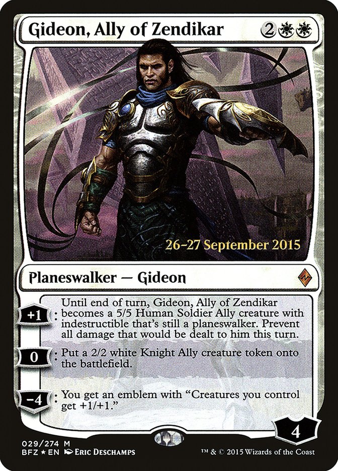 Gideon, Ally of Zendikar  [Battle for Zendikar Prerelease Promos] | Mega City Incorporated