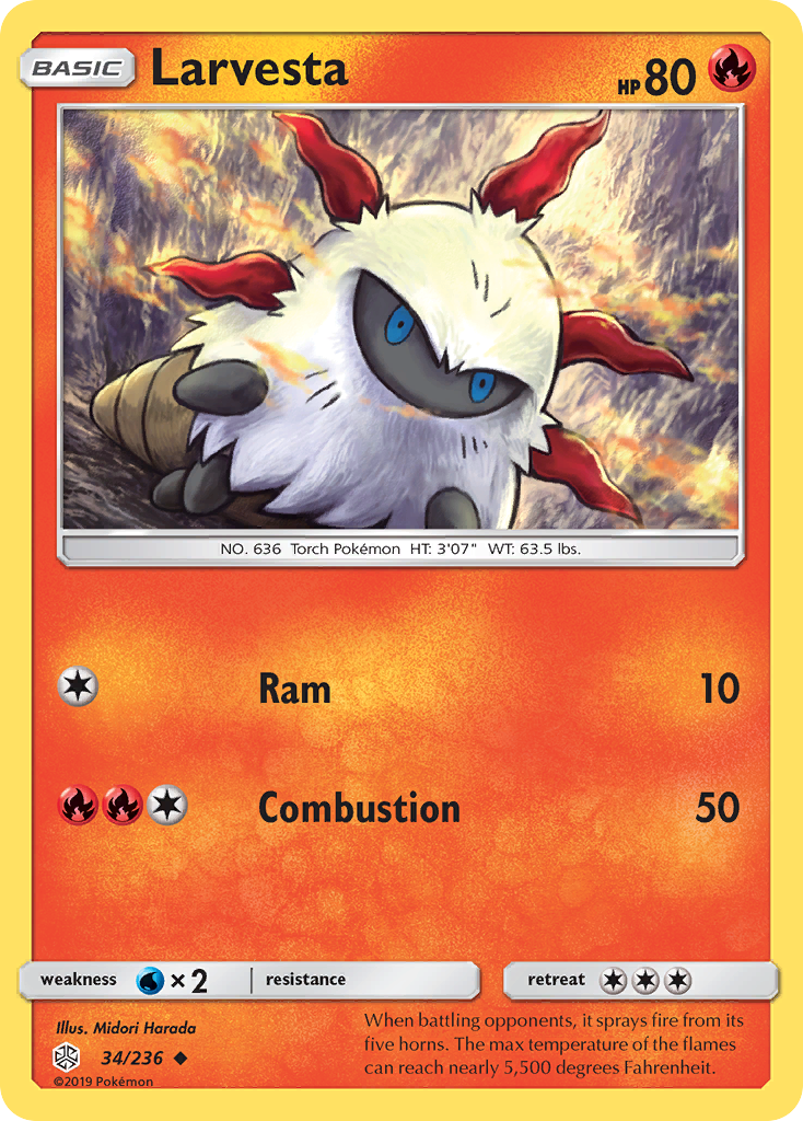 Larvesta (34/236) [Sun & Moon: Cosmic Eclipse] | Mega City Incorporated