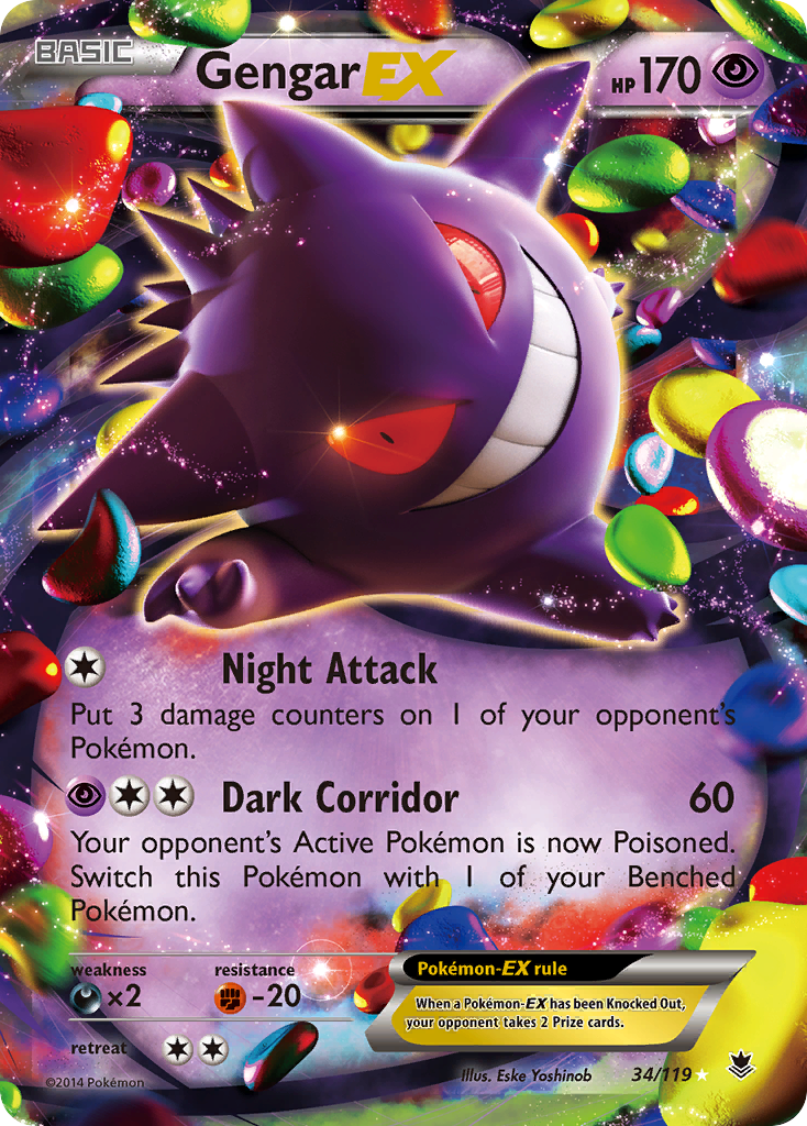 Gengar EX (34/119) [XY: Phantom Forces] | Mega City Incorporated