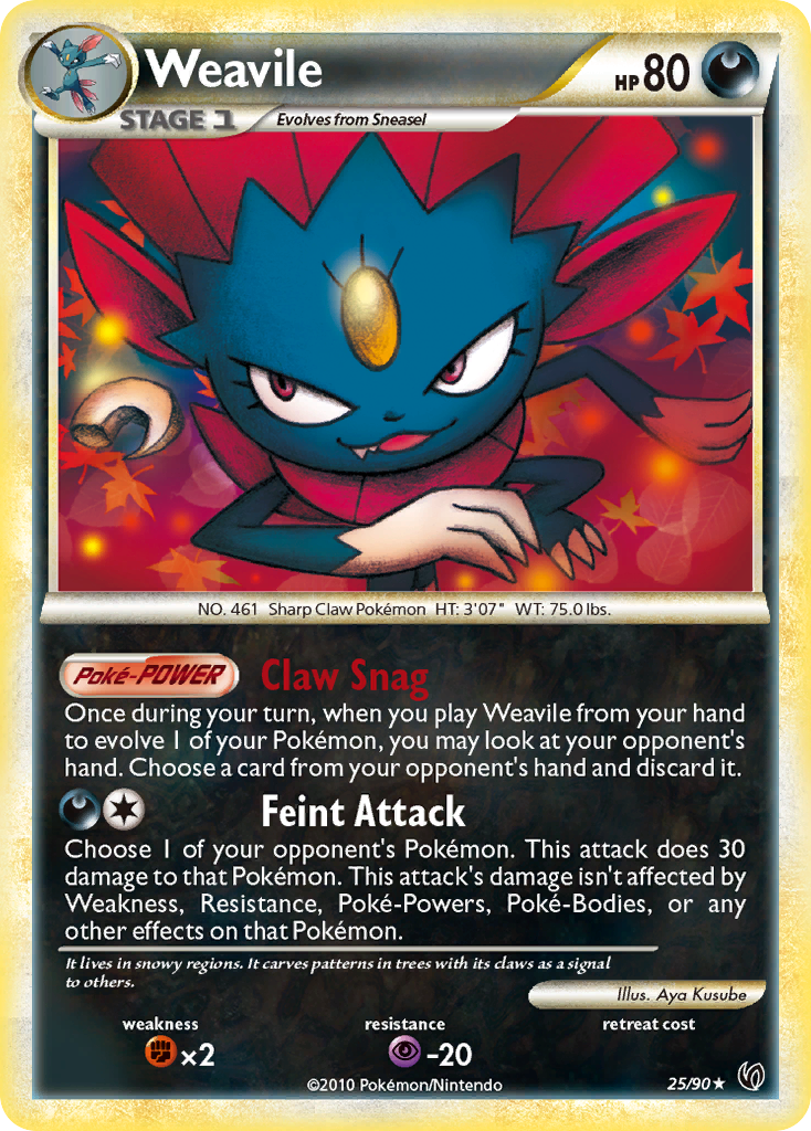 Weavile (25/90) [HeartGold & SoulSilver: Undaunted] | Mega City Incorporated