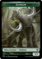 Human Soldier // Elephant Double-Sided Token [Phyrexia: All Will Be One Commander Tokens] | Mega City Incorporated