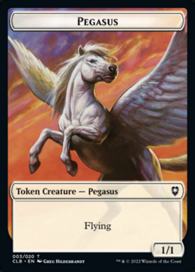 Treasure // Pegasus Double-sided Token [Commander Legends: Battle for Baldur's Gate Tokens] | Mega City Incorporated