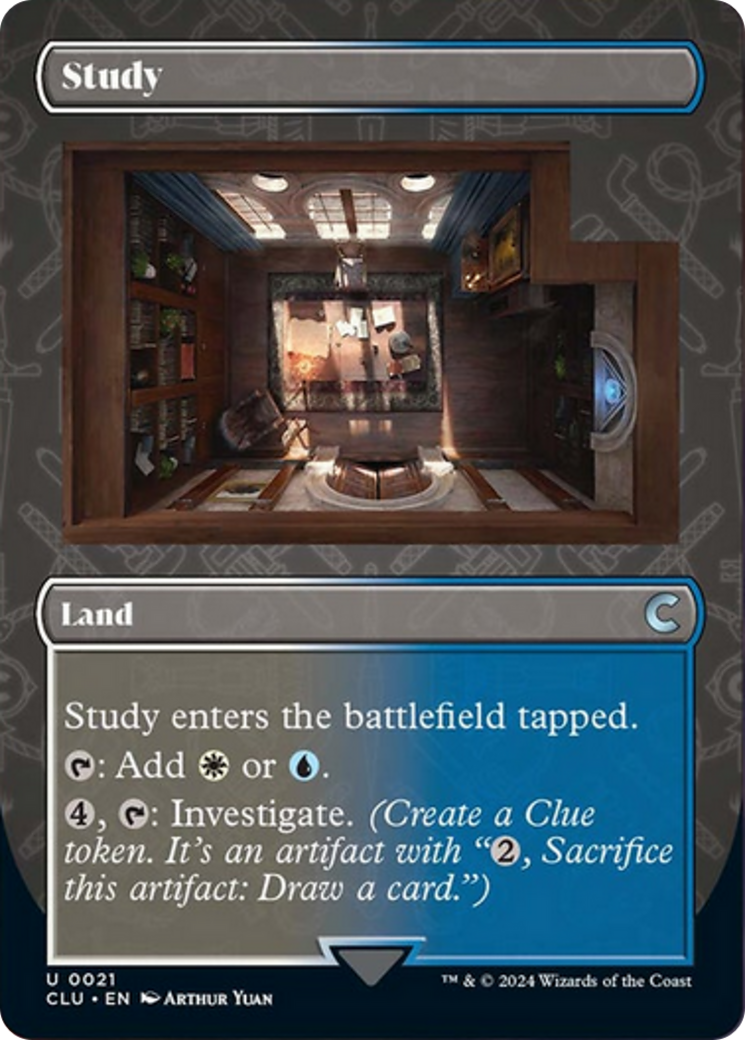 Study (Borderless) [Ravnica: Clue Edition] | Mega City Incorporated