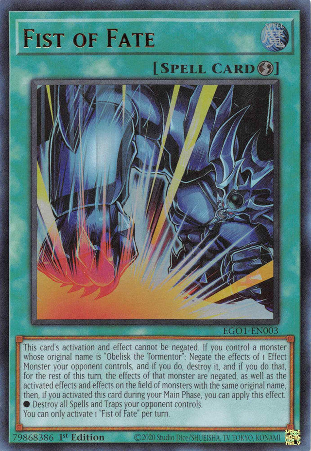 Fist of Fate [EGO1-EN003] Ultra Rare | Mega City Incorporated