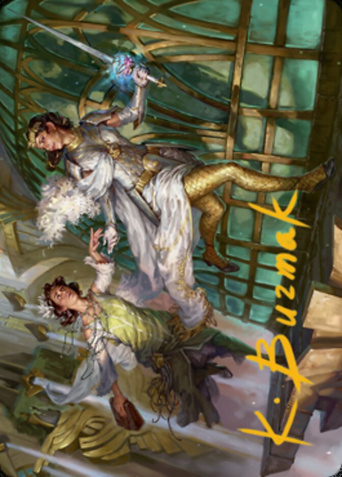 Daring Escape Art Card (Gold-Stamped Signature) [Streets of New Capenna Art Series] | Mega City Incorporated