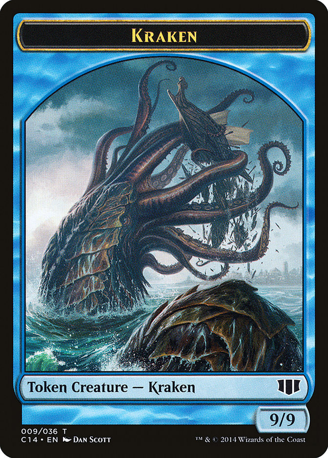 Kraken // Zombie (011/036) Double-sided Token [Commander 2014 Tokens] | Mega City Incorporated