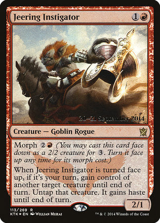 Jeering Instigator [Khans of Tarkir Promos] | Mega City Incorporated