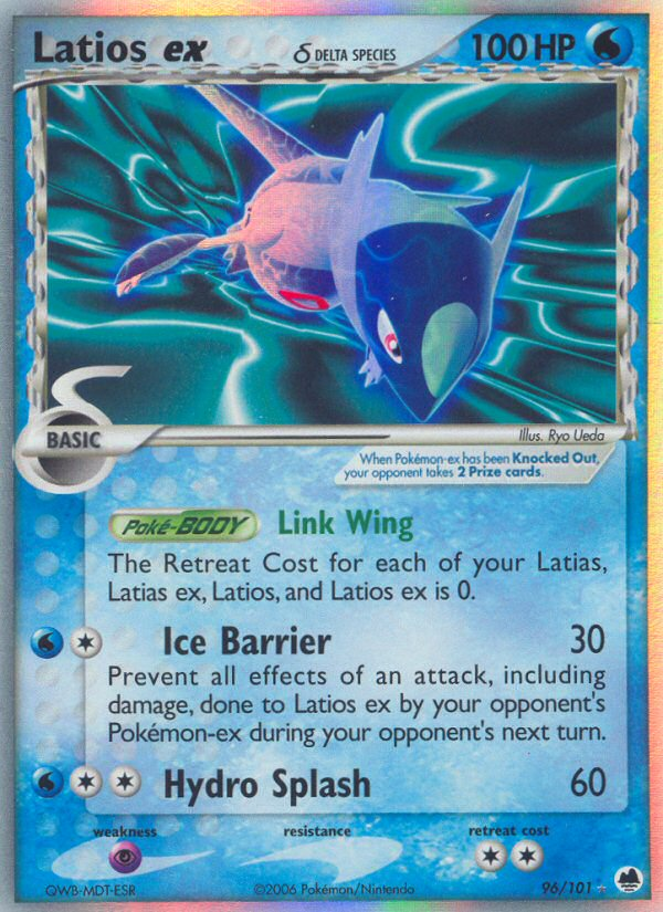 Latios ex (96/101) (Delta Species) [EX: Dragon Frontiers] | Mega City Incorporated