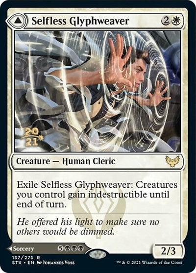 Selfless Glyphweaver // Deadly Vanity [Strixhaven: School of Mages Prerelease Promos] | Mega City Incorporated