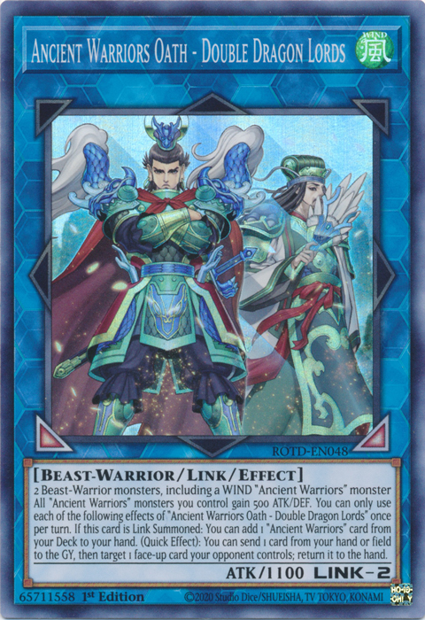 Ancient Warriors Oath - Double Dragon Lords [ROTD-EN048] Super Rare | Mega City Incorporated