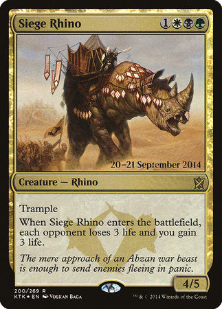 Siege Rhino [Khans of Tarkir Promos] | Mega City Incorporated