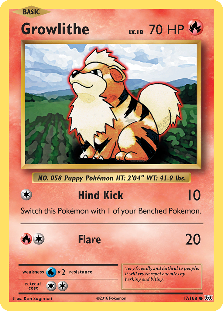 Growlithe (17/108) [XY: Evolutions] | Mega City Incorporated