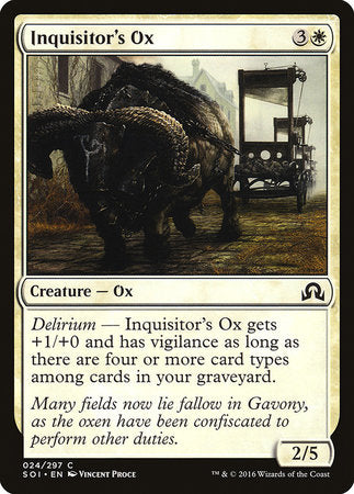 Inquisitor's Ox [Shadows over Innistrad] | Mega City Incorporated