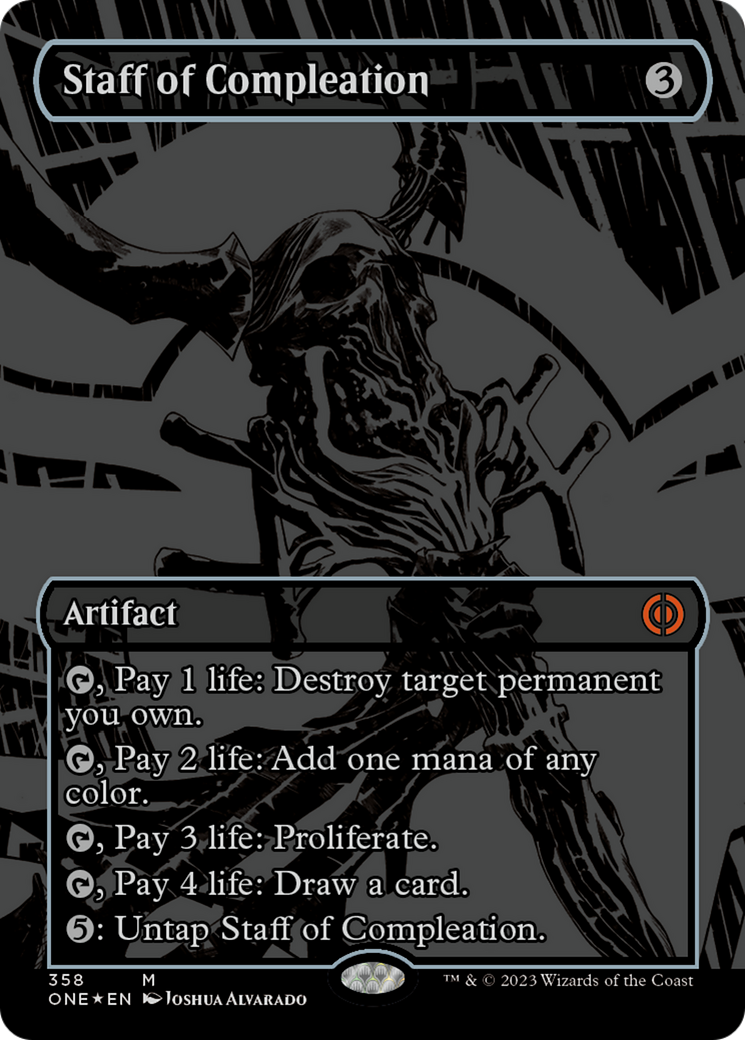 Staff of Compleation (Oil Slick Raised Foil) [Phyrexia: All Will Be One] | Mega City Incorporated
