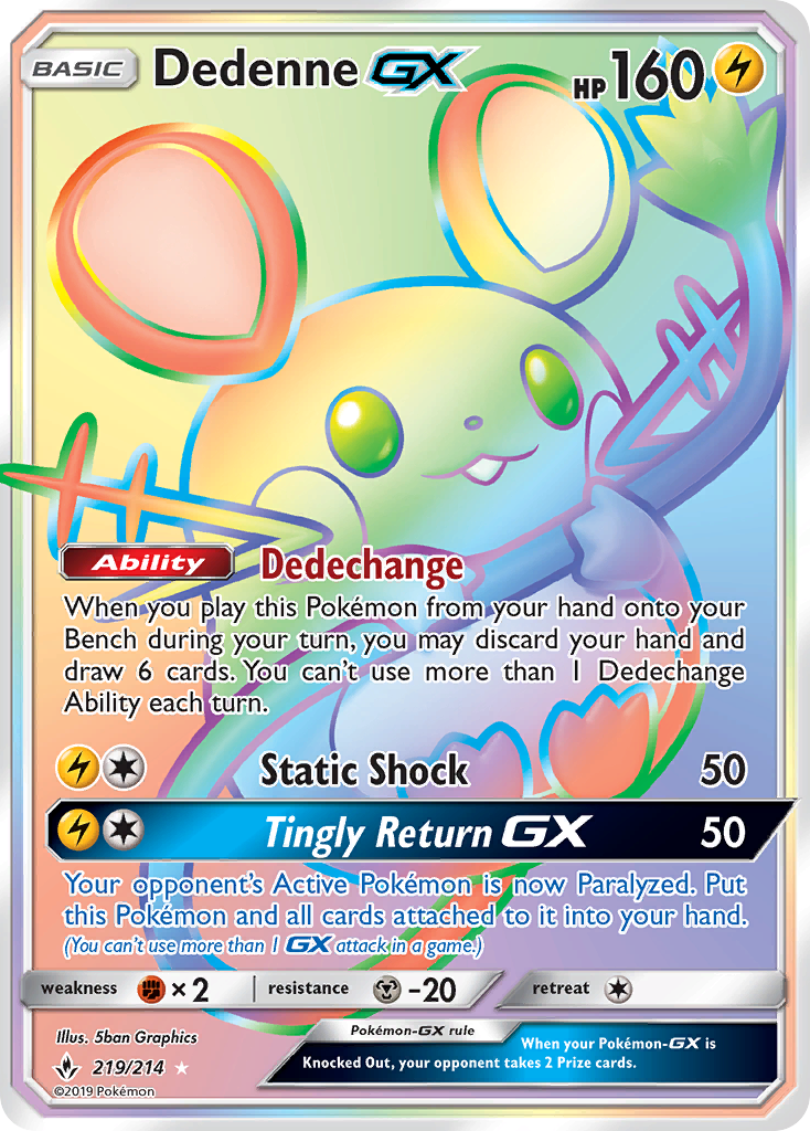 Dedenne GX (219/214) [Sun & Moon: Unbroken Bonds] | Mega City Incorporated