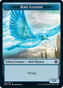 Bird Illusion // Elf Warrior Double-Sided Token [Game Night: Free-for-All Tokens] | Mega City Incorporated