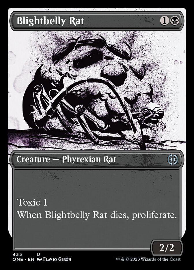 Blightbelly Rat (Showcase Ichor Step-and-Compleat Foil) [Phyrexia: All Will Be One] | Mega City Incorporated