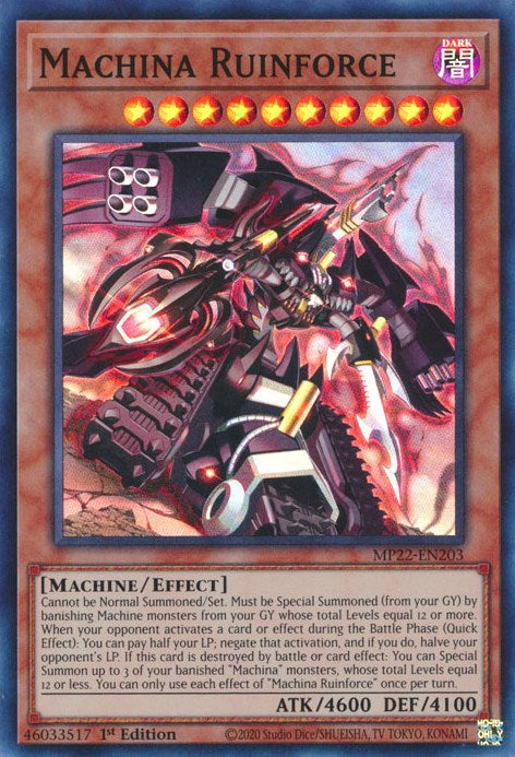 Machina Ruinforce [MP22-EN203] Super Rare | Mega City Incorporated