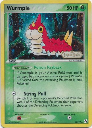 Wurmple (70/92) (Stamped) [EX: Legend Maker] | Mega City Incorporated